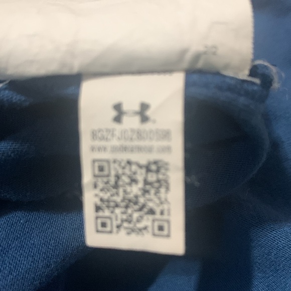 Under Armour Heat Gear Blue Cris Cross tank top USA Size M Used - Picture 8 of 8